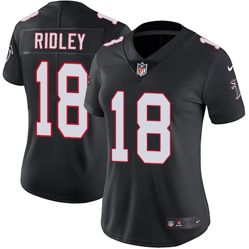 Nike Falcons #18 Calvin Ridley Black Alternate Women's Stitched NFL Vapor Untouchable Limited Jersey